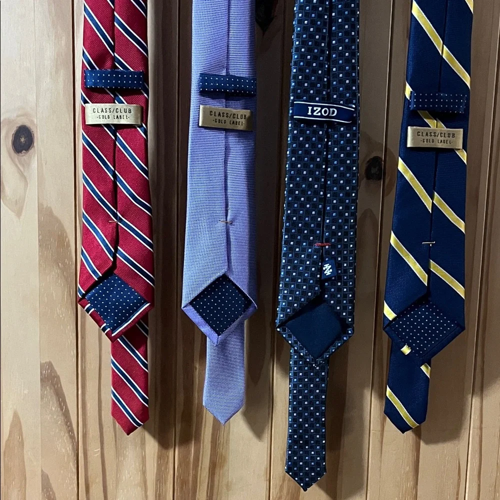 Classic Kids Tie Set - Red, Lavender, Navy, Navy/Yellow